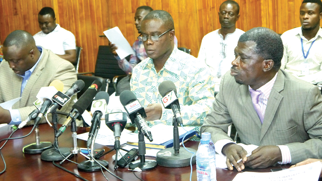 Mr Baah Wadieh addressing the press on Wednesday Producer Price Inflation up in Nov