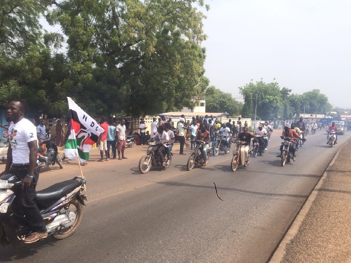 NDC and NPP supporters celebrating