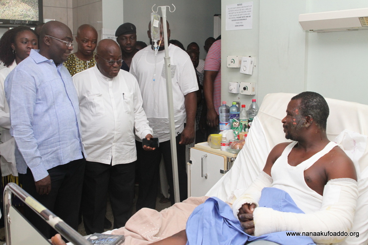 Nana Addo @ La gas victims 
