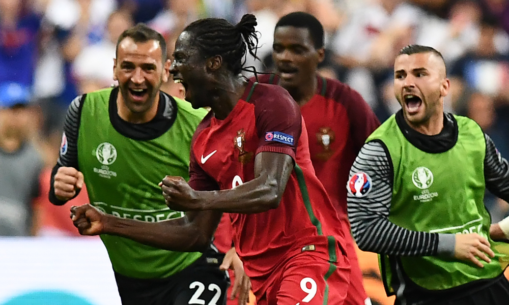 Dreadlocked Eder fired a low 25-yard drive past keeper Hugo Lloris Dreadlocked Eder fired a low 25-yard drive past keeper Hugo Lloris