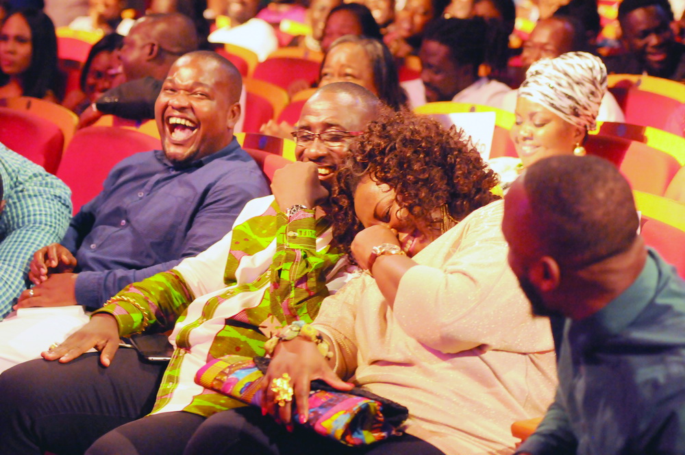 From left: Yaw Sakyi, Ohenekyere Gifty Anti and hubby had a good laugh