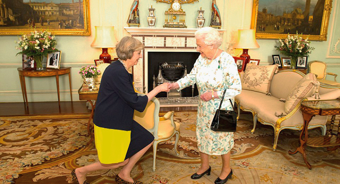 Theresa May has been formally installed as the new PM after meeting the Queen at Buckingham Palace Theresa May has been formally installed as the new PM after meeting the Queen at Buckingham Palace
