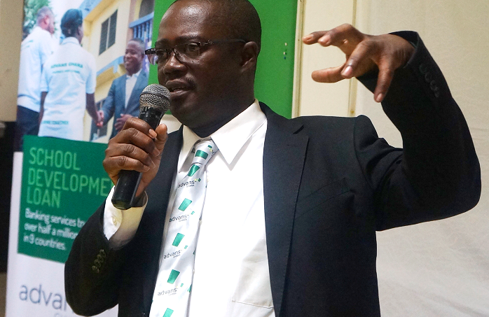Mr Francis Owiredu, Deputy Chief Executive Officer, Advans, making a remark at the function Mr Francis Owiredu, Deputy Chief Executive Officer, Advans, making a remark at the function