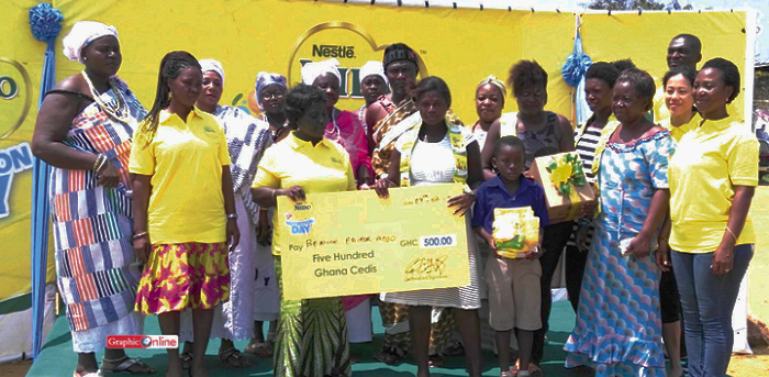 Madam Bernice Edifor Addo made her son, Master Leon Addo, proud when she won a GH¢500 scholarship for him