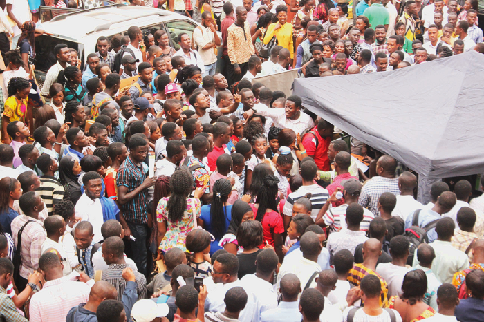 Some prospective service personnel at the Regional Headquarters. 