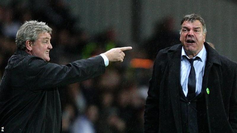 Steve Bruce (left) led Hull back to the Premier League, but Sam Allardyce (right) is favourite for the England job Steve Bruce (left) led Hull back to the Premier League, but Sam Allardyce (right) is favourite for the England job