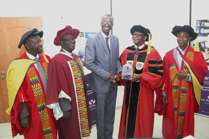 Chief Executive Officer (CEO) of The Royal Bank, Mr Robert Kow Bentil receiving his award. Chief Executive Officer (CEO) of The Royal Bank, Mr Robert Kow Bentil receiving his award.