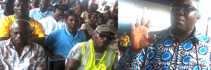 Mr Ofosu-Ampofo addressing the gathering Japanese govt supports fishing harbour expansion project