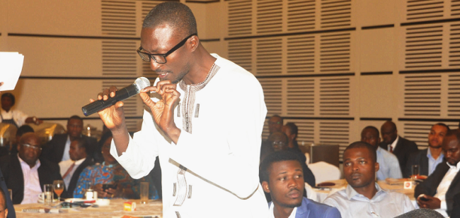 Mr Daniel Ameteye Anim, CEO of the Institute of Certified Economists of Ghana (ICEG) stressing a point at the forum. Picture: SAMUEL TEI ADANO Let’s undertake comprehensive study on EPA : Participants urge govt