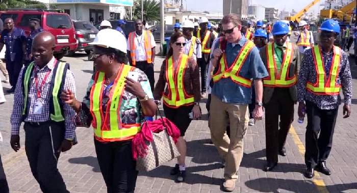 Judges and prosecutors touring the Tema fishing harbour. Picture credit: Della Russel Ocloo Judges, prosecutors learn about operations of Tema Port