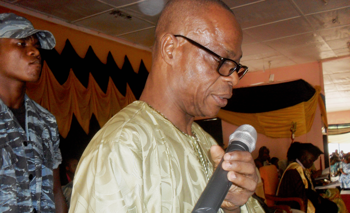 Prof. Cosmas Worlanyo Kofi Mereku addressing the gathering ‘Ensure democratic forms of administration in colleges’