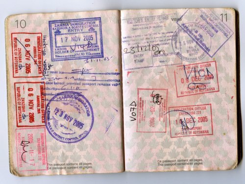 Stamps in an African passport. Photo: Jon Rawlinson/Wikimedia Stamps in an African passport. Photo: Jon Rawlinson/Wikimedia