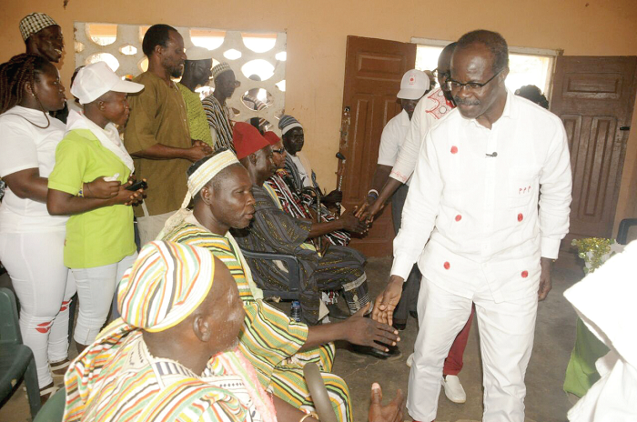  Dr Nduom exchanging pleasantries with chiefs of Zorkor in Bongo