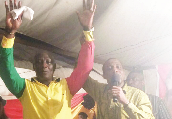  Mr Jacob Osei Yeboah introducing his running mate, Mr Daniel Wilson Torto