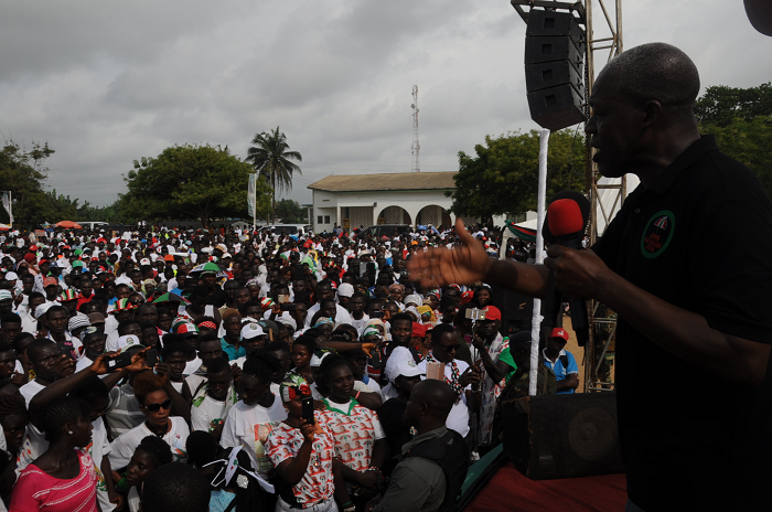 Vice-President Amissah-Arthur addressing the NDC supporters in Ellembelle
