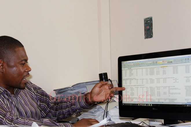 A planning officer with the Office of the Administrator General, Mr Walter Adabere Akitame explaining to Graphic Online how they have devised a template for the collection of data on the more than 18,000 vehicles.