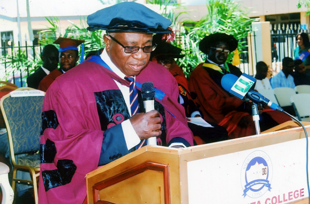 Dr Edward Narh, President of the college giving the welcome address Dr Edward Narh, President of the college giving the welcome address