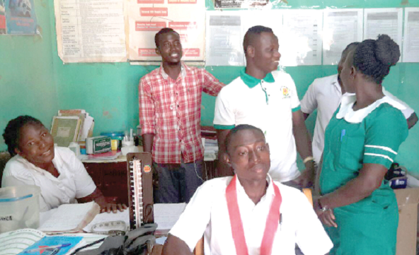 Some nurses at a meeting at the Konta North Clinic in Wa
