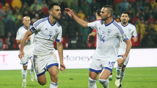 Israel won their football match against Albania, 3-0, but played in a different location because of security fears. Israel won their football match against Albania, 3-0, but played in a different location because of security fears.