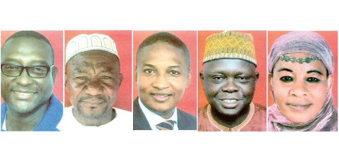 From left:  Mr Yaw Buabeng Asamoah – NPP, Mohammed Muftao – PPP,  Mohammed Adamu Ramadan – NDC,  Razak Alhassan – CPP,  Hummi Sinare - PNC