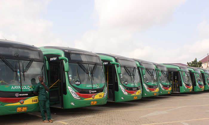 A line up of the Ayalolo buses A line up of the Ayalolo buses