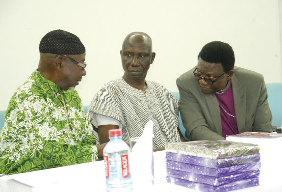Mr Kofi Bentum Quantson (left), Mr Ebo Whyte and Most Rev. Professor Emmanuel Asante at the event Mr Kofi Bentum Quantson (left), Mr Ebo Whyte and Most Rev. Professor Emmanuel Asante at the event