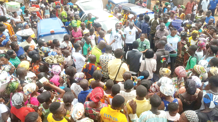 Ivor Greenstreet (arrowed) on campaign tour at Fanteakwa. Picture: EMMANUEL ASAMOAH ADDAI Ivor Greenstreet (arrowed) on campaign tour at Fanteakwa. Picture: EMMANUEL ASAMOAH ADDAI