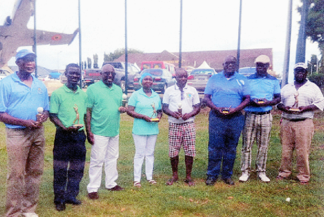 Alhaji Yusif Ibrahim (3 left) the sponsor of the tournament, with some of the winners. Alhaji Yusif Ibrahim (3 left) the sponsor of the tournament, with some of the winners.