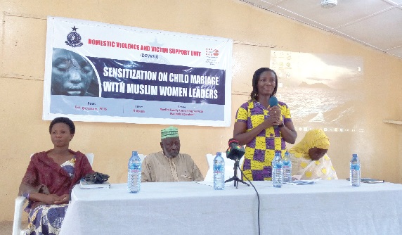 Deputy Superintendent of Police (DSP) Lydia Osei Agyapong addressing the gathering 