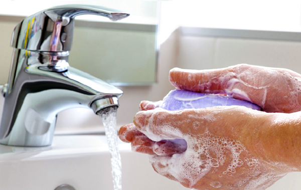 Handwashing with soap helps protect us Handwashing with soap helps protect us