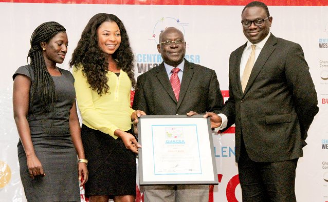Dr William Derban (right) and his team with the award