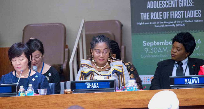 Mrs Lordina Mahama flanked by the First Ladies of Japan (left) and Malawi (right). Mrs Lordina Mahama flanked by the First Ladies of Japan (left) and Malawi (right).