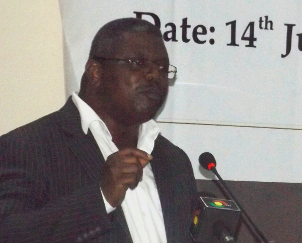 Mr Quayson delivering an address at the launch European Union supports seven bodies in governance initiatives
