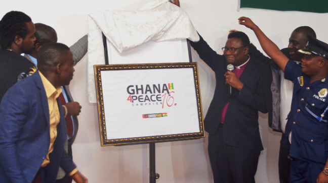 Most Reverend Professor Emmanuel Asante launching the Ghana for Peace Campaign Ghana for Peace Campaign launched