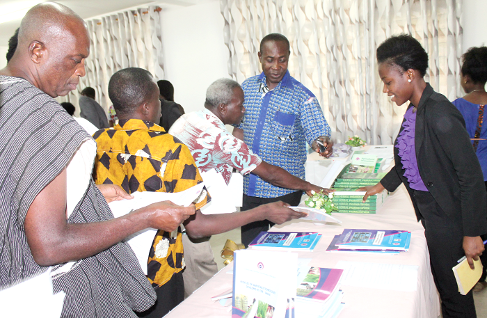 Some participants making enquiries during an exhibition of the CSIR-STEPRI open day. Picture: EDNA ADU-SERWAA STEPRI showcases research innovations at exhibition in Accra