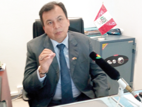 Mr Eliot Gaviria Valverde Peru to partner Ghana to fight drug trafficking