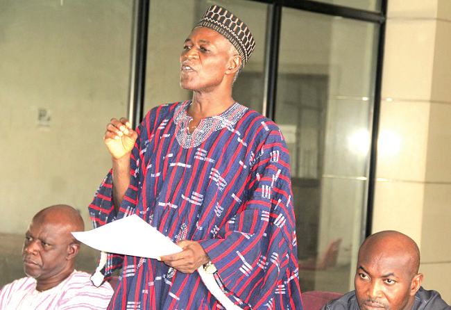 Alhaji Haroon addressing the forum Alhaji Haroon addressing the forum