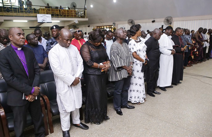 Some dignitaries at the ceremony (From left): Mr Mohammed Adjei Sowah, Mrs Freda Prempeh, Mr Samuel Atta Akyea and Mrs Elizabeth Sackey. Pictures: EMMANUEL ASAMOAH ADDAI 