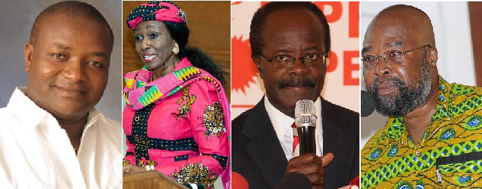 (From left) Mr Hassan Ayariga, Nana Konadu Agyeman Rawlings, Dr Paa Kwesi Nduom, Henry Lartey