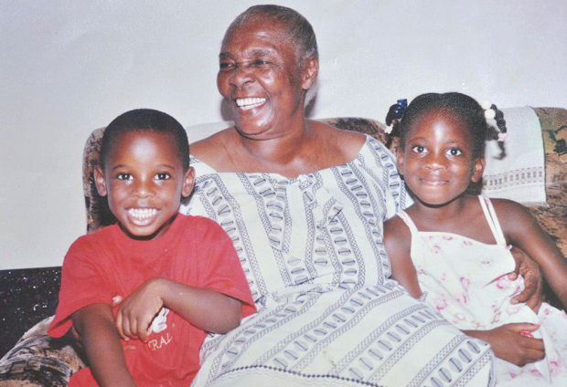 The late Madam Evelyn Charity Nornoo flanked by some of her grandchildren. The late Madam Evelyn Charity Nornoo flanked by some of her grandchildren.