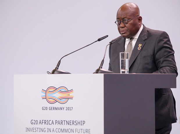 President Akufo-Addo delivering his speech at the G-20 summit President Akufo-Addo delivering his speech at the G-20 summit