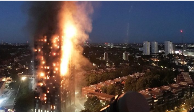 One eyewitness said he saw people blinking lights within the building