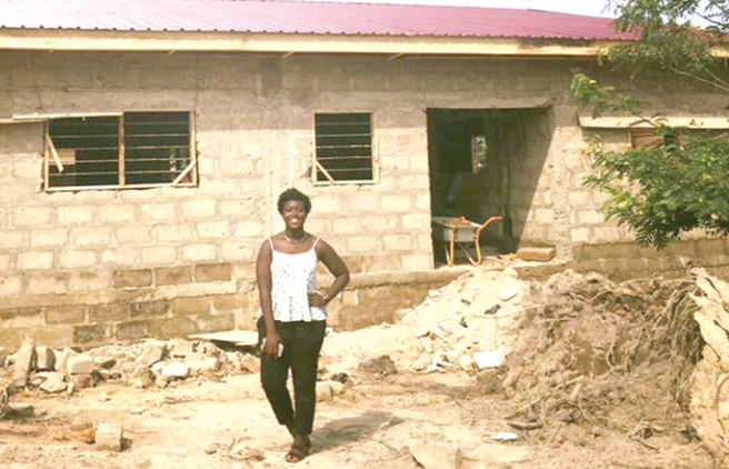 The library project being undertaken by Ms Boateng at Asuodei The library project being undertaken by Ms Boateng at Asuodei