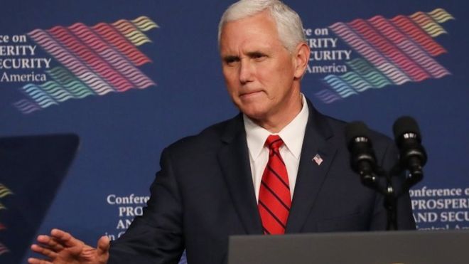 Mike Pence "is focused entirely on his duties and promoting the president's agenda", his office said Mike Pence "is focused entirely on his duties and promoting the president's agenda", his office said