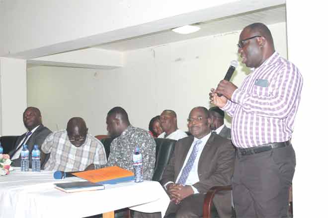 Mr John Afetorgbor (right), Head of Curriculum Development and Research Department, speaking at the workshop. Also in the photograph is Prof. Jonathan Fletcher (2nd right), Dean of the School of Education at the University of Ghana. Picture: Maxwell Ocloo Mr John Afetorgbor (right), Head of Curriculum Development and Research Department, speaking at the workshop. Also in the photograph is Prof. Jonathan Fletcher (2nd right), Dean of the School of Education at the University of Ghana. Picture: Maxwell Ocloo