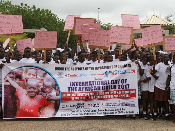 Some of the school children during the procession 