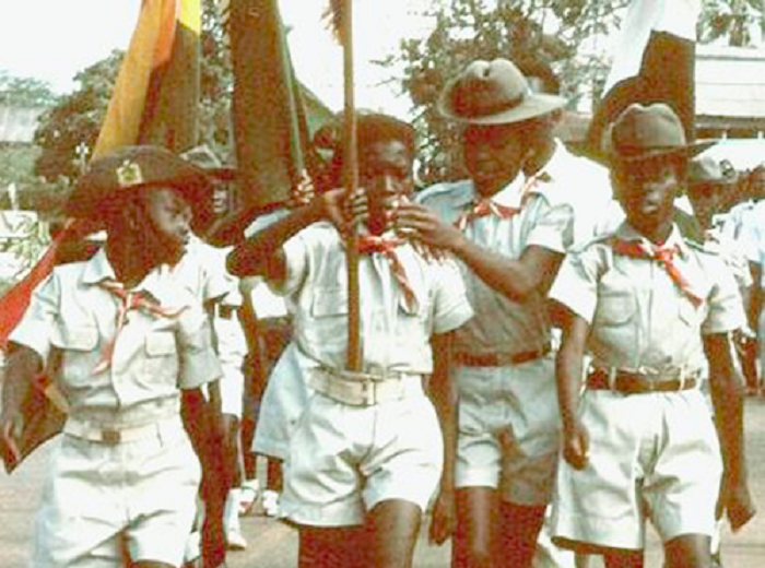 Some young pioneers on parade Some young pioneers on parade