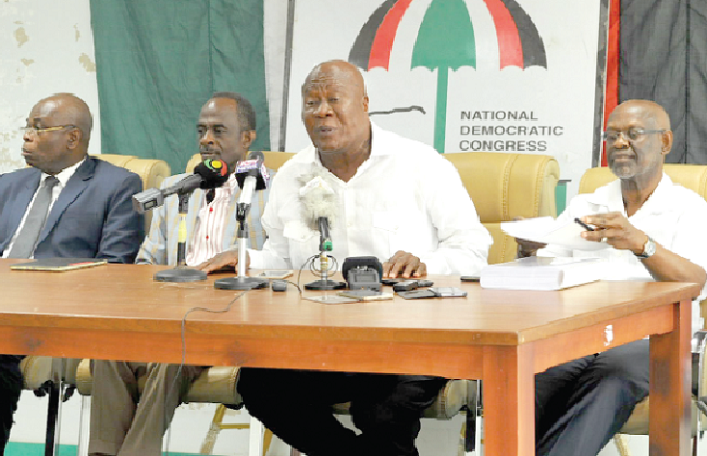 Mr Kofi Portuphy speaking after receiving the report Mr Kofi Portuphy speaking after receiving the report