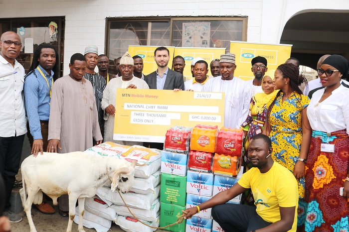 MTN Ghana donates to Chief Imam towards 2017 Eid ul-Fitr celebration