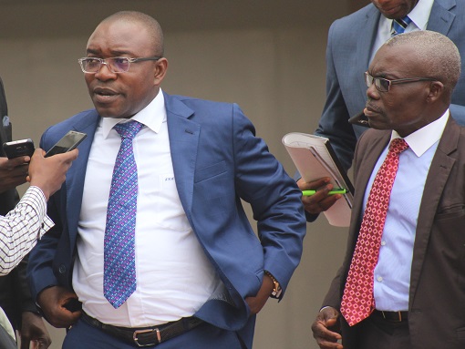 Mr John Kweku Asamoah, the Managing Director for National Investment Bank (NIB) being interviewed after the court judgement